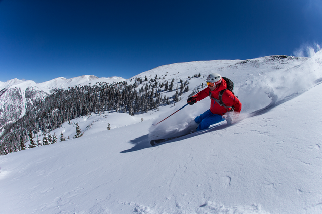 A bluebird powder day at A-Basin.